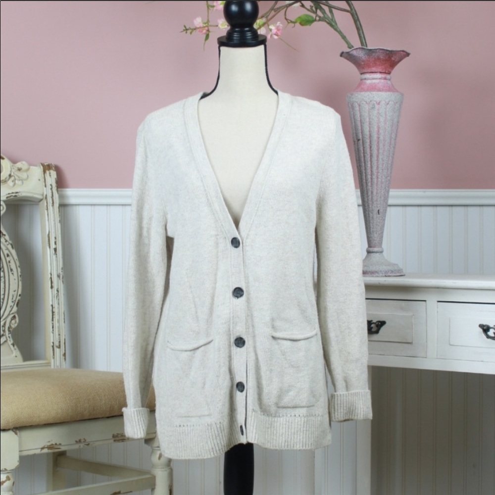 Sonoma oatmeal cardigan with pocket size M